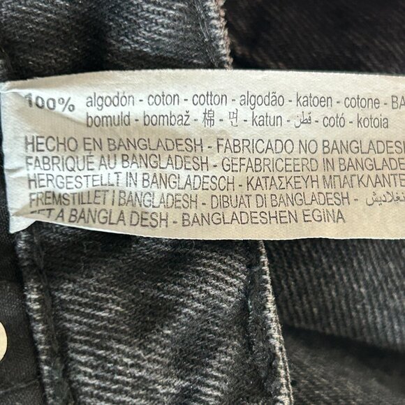 Zara Womens High Rise Denim Cutoff Shorts Size 6 Black Distressed Raw Hem Summer - Picture 5 of 16